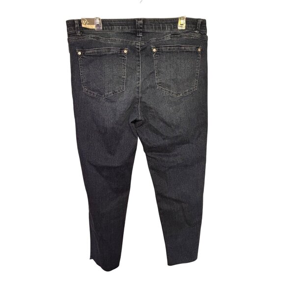 Wit & Wisdom Ab-Solution Ankle Skimmer Jeans 16P Blue Stretch Denim Raw Hem - Picture 2 of 12